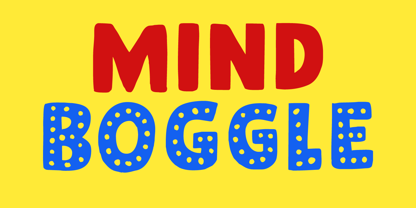 Beispiel einer Mind Boggle Regular-Schriftart